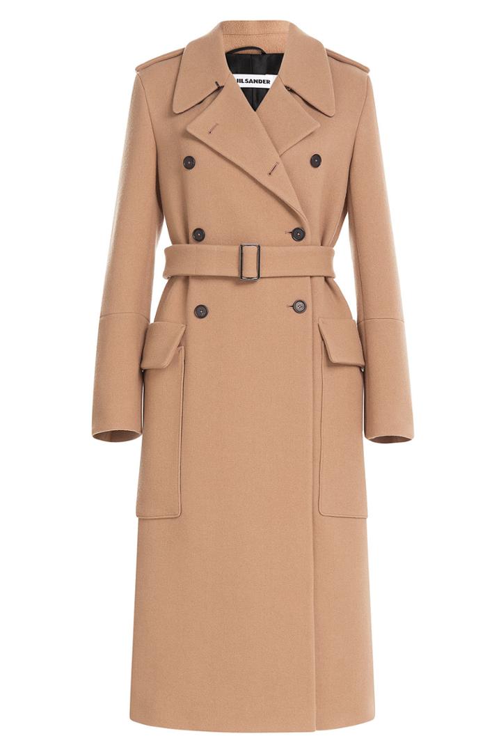 Jil Sander Jil Sander Double-breasted Wool Coat