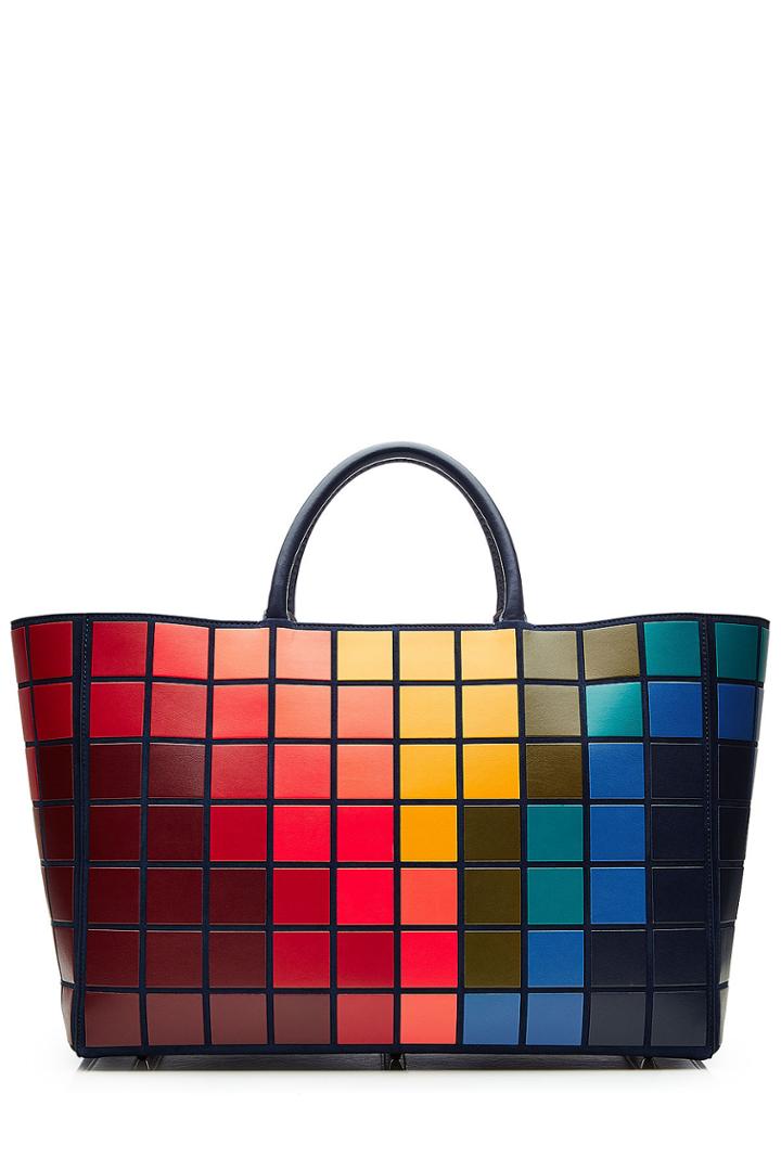 Anya Hindmarch Anya Hindmarch Pixels Leather Tote - Multicolor