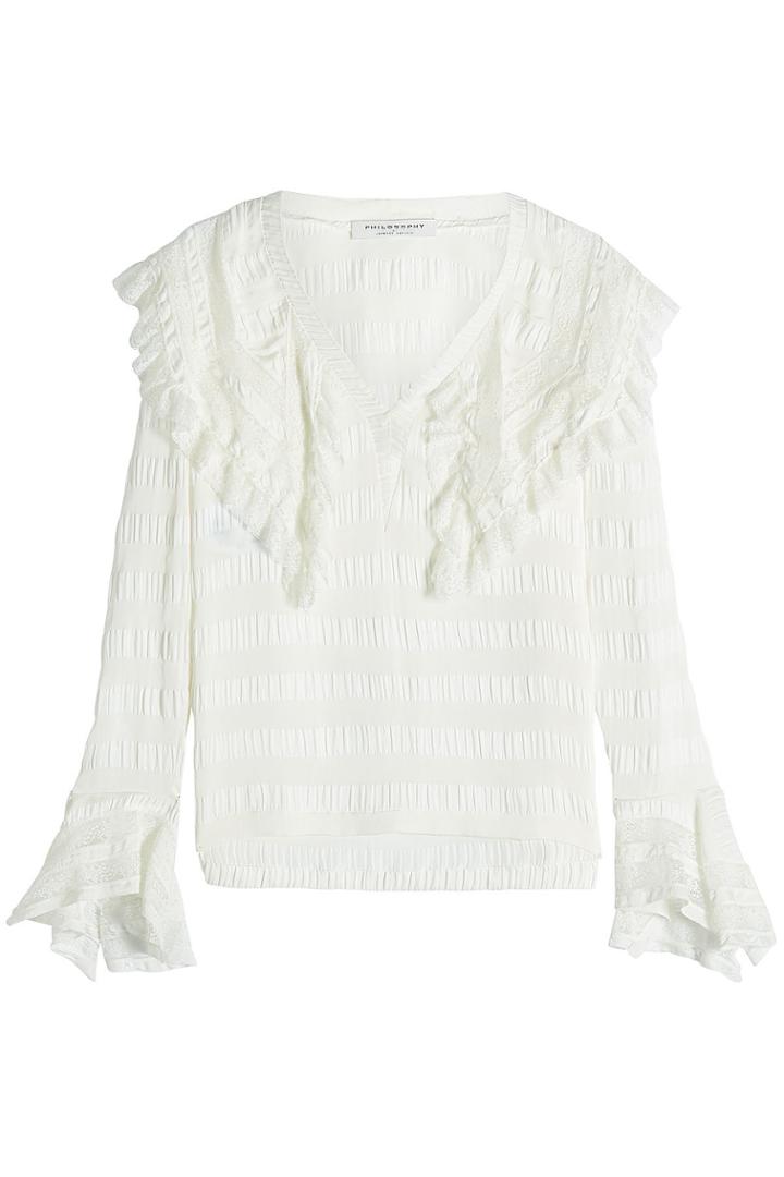 Philosophy Di Lorenzo Serafini Philosophy Di Lorenzo Serafini Ruffled Top