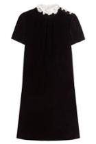 Philosophy Di Lorenzo Serafini Philosophy Di Lorenzo Serafini Velvet Dress With Lace Collar - Black