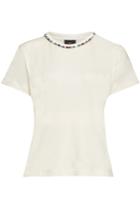 Alanui Alanui Cashmere And Cotton T-shirt With Beads