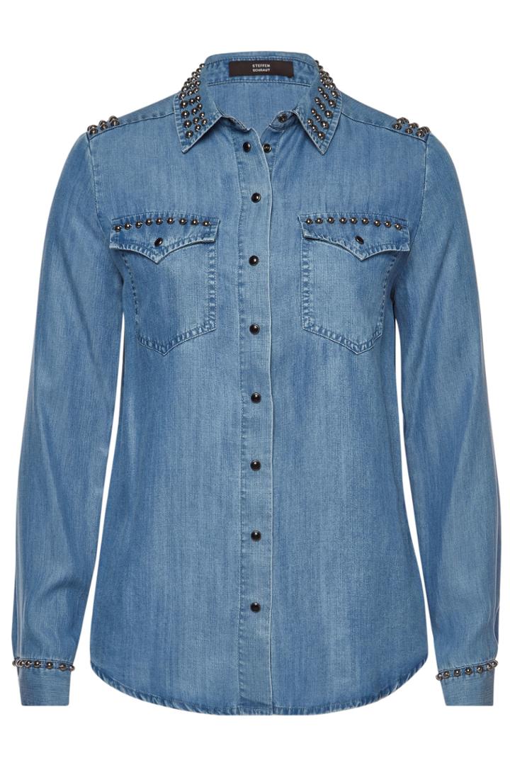 Steffen Schraut Steffen Schraut Embellished Denim Shirt