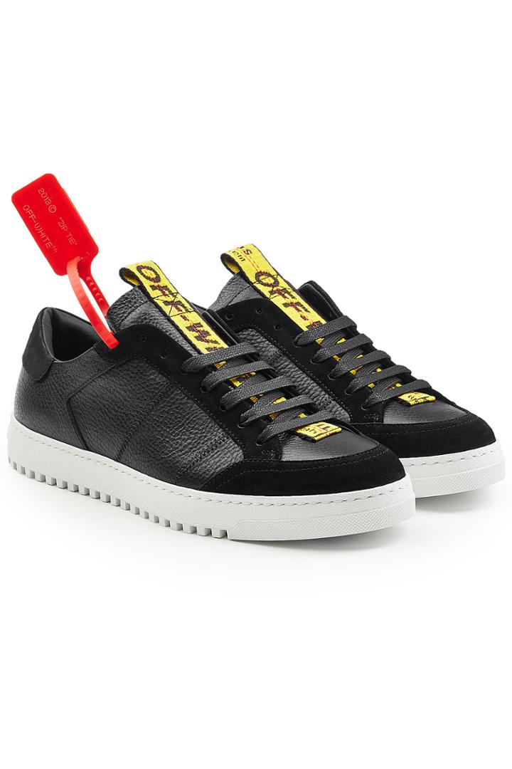 Off-white Off-white Leather Sneakers With Suede