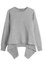 Alexander Mcqueen Alexander Mcqueen Cashmere Pullover With Asymmetric Hem - Grey