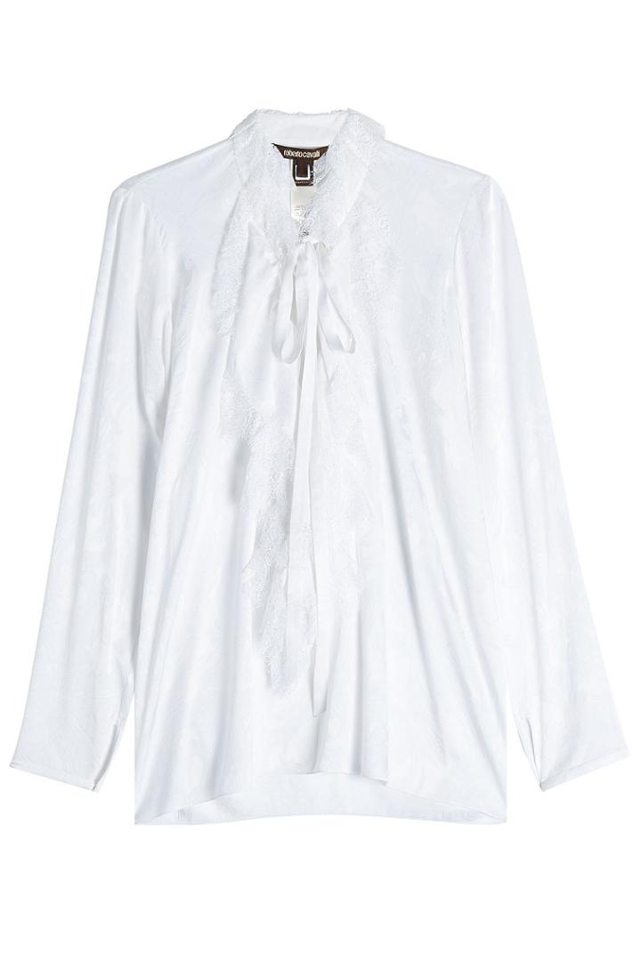 Roberto Cavalli Roberto Cavalli Silk Blouse With Lace