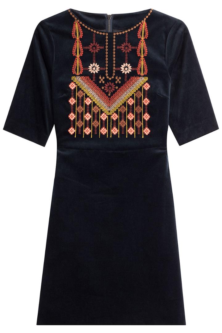 Mih Jeans Mih Jeans Embroidered Cotton Dress - Multicolor