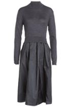 Jil Sander Navy Jil Sander Navy Dress With Knit Top And Taffeta Skirt
