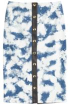 Fausto Puglisi Fausto Puglisi Denim Skirt With Leather Detail
