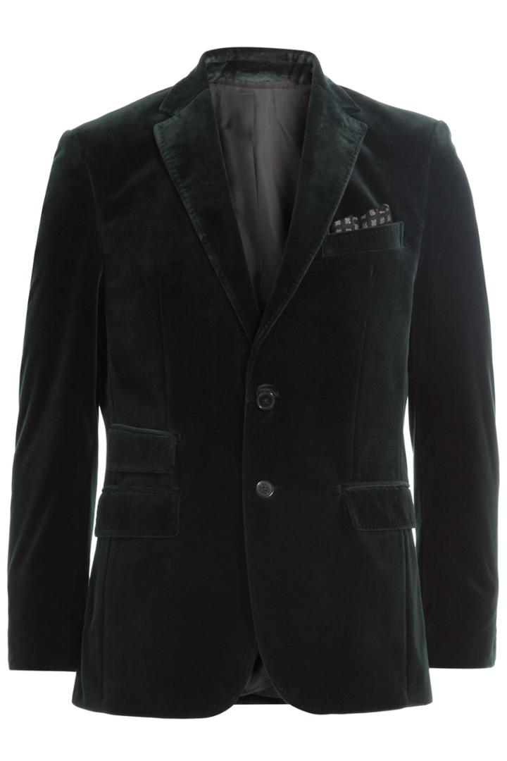 Baldessarini Baldessarini Velvet Blazer - Green