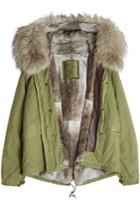 Mr & Mrs Italy Mr & Mrs Italy Cotton Parka Jacket With Raccoon And Rabbit Fur