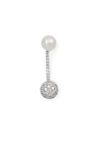 Delfina Delettrez Delfina Delettrez 18kt White Gold Sphere Earring With Diamonds And Pearl