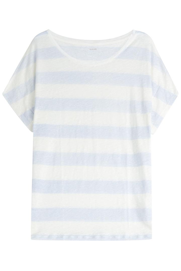 Majestic Majestic Striped Linen T-shirt