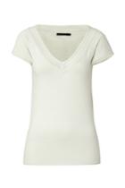 Donna Karan New York Donna Karan New York Cap Sleeve V-neck Top - Grey
