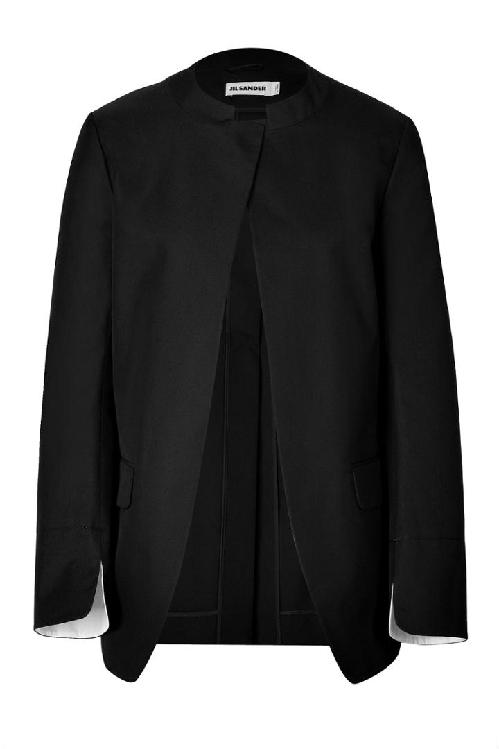 Jil Sander Jil Sander Cape Blazer In Wool - Black