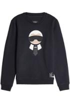 Fendi Fendi Karlito Embellished Sweatshirt With Wool And Cotton