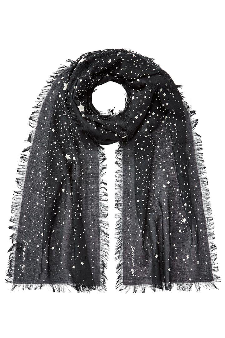 Barbara Bui Barbara Bui Star Print Scarf With Fringe - Black