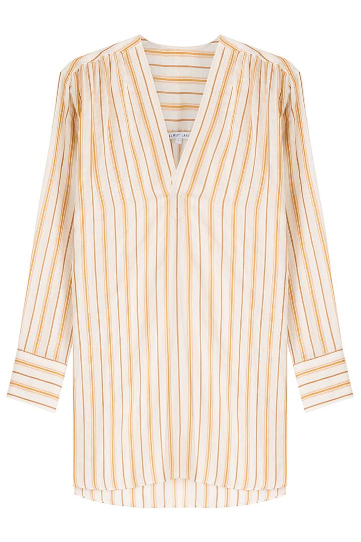 Helmut Lang Helmut Lang Cotton-silk Striped Tunic