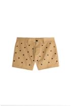 Dsquared2 Dsquared2 Embroidered Cotton Shorts - Beige