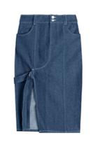 Sandy Liang Sandy Liang Denim Skirt With Cut-out Front - Blue