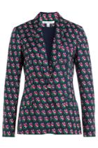 Diane Von Furstenberg Diane Von Furstenberg Floral Print Silk Blazer - None