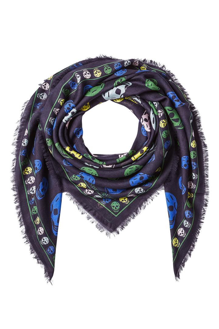 Alexander Mcqueen Alexander Mcqueen Skull Printed Scarf With Wool