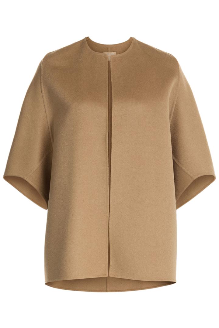 Michael Kors Collection Michael Kors Collection Cape With Virgin Wool, Angora And Cashgora - Camel