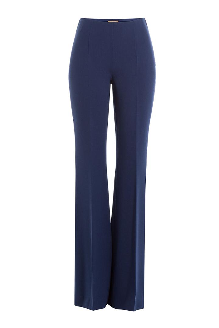 Michael Kors Collection Michael Kors Collection Flared Virgin Wool Pants - Blue