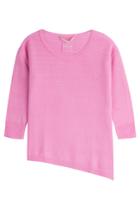 81 Hours 81 Hours Cashmere Pullover With Asymmetric Hem - Magenta