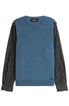 Dsquared2 Knit Pullover With Denim Sleeves
