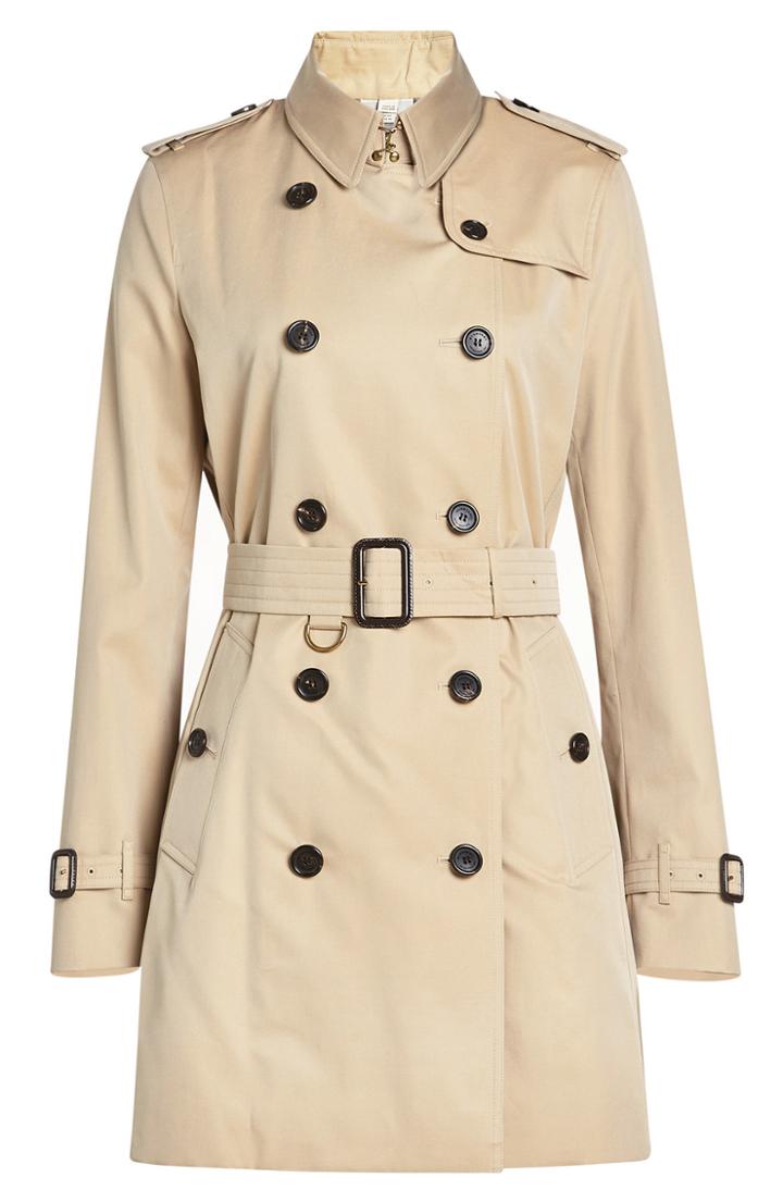 Burberry Burberry Short Cotton Trench Coat