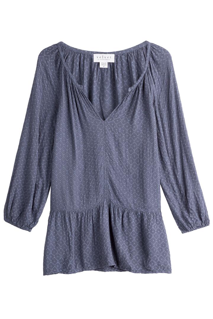 Velvet Velvet Tunic Blouse - Grey