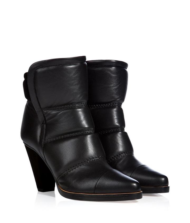Chlo Quilted Leather Ankle Boots