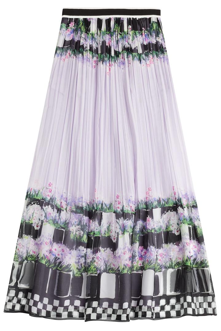 Alberta Ferretti Alberta Ferretti Silk Chiffon Printed Maxi Skirt - Multicolor