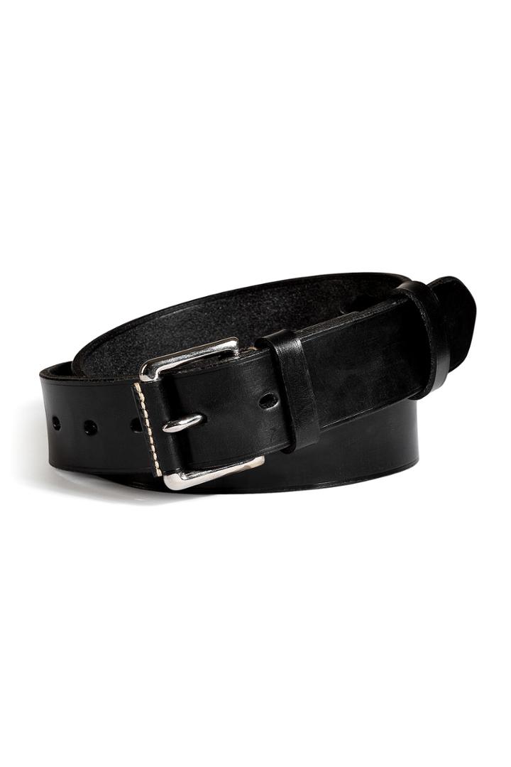 North Sea North Sea Leather Convoy Belt In Black