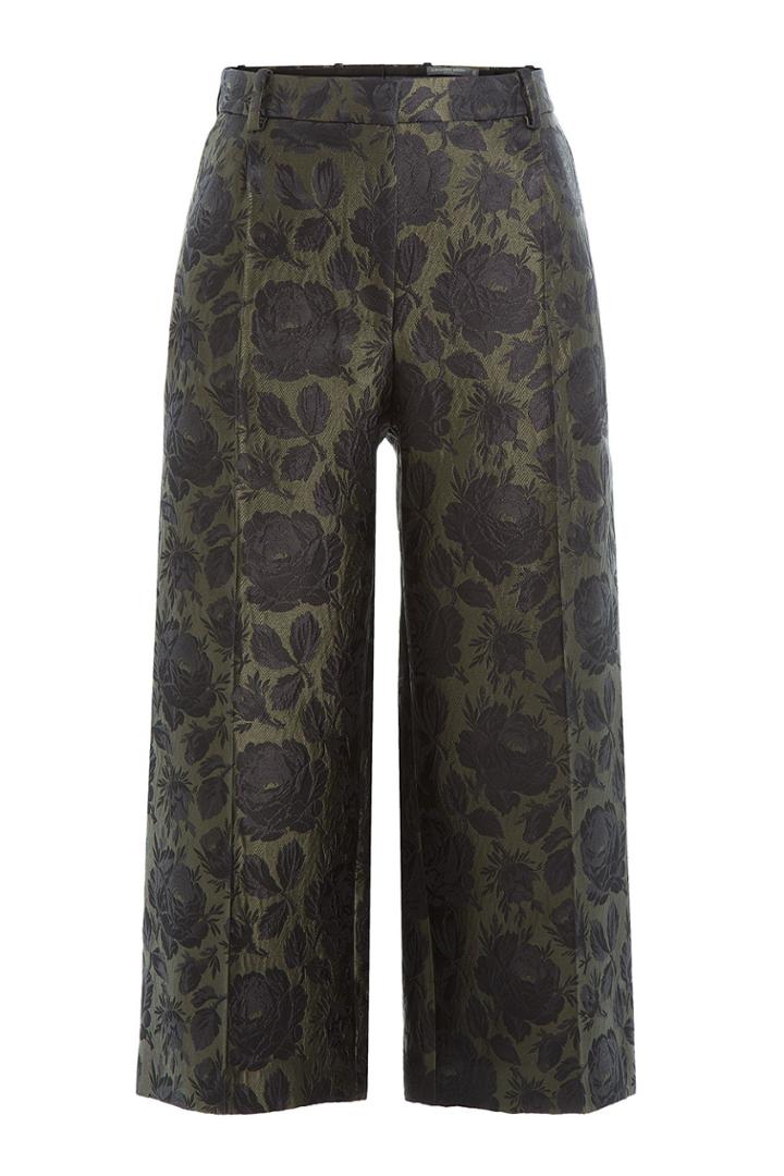 Alexander Mcqueen Alexander Mcqueen Wool-silk Jacquard Culottes - Multicolored
