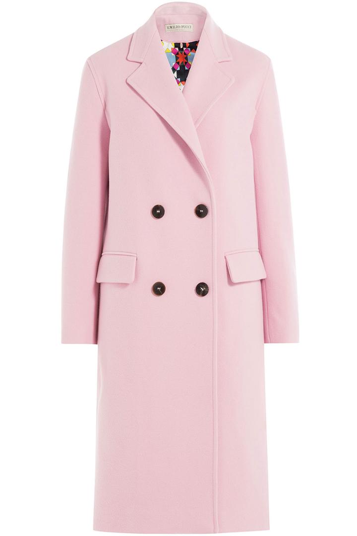 Emilio Pucci Emilio Pucci Virgin Wool Coat With Cashmere - Pink