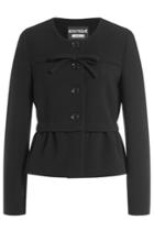 Boutique Moschino Boutique Moschino Wool Jacket With Peplum - Black