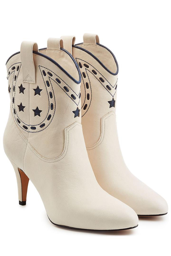 Marc Jacobs Marc Jacobs Georgia Leather Cowboy Boots - White
