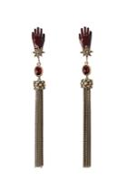 Roberto Cavalli Roberto Cavalli Earrings With Tassels And Stones - Gold