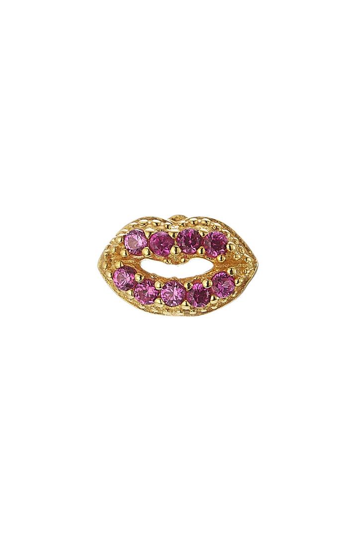 Marc Jacobs Marc Jacobs Embellished Silver Lips Stud