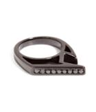 Lynn Ban Black Rhodium-plated Silver Jagged Knuckle Ring B