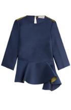 Preen By Thornton Bregazzi Color Block Top With Ruffle