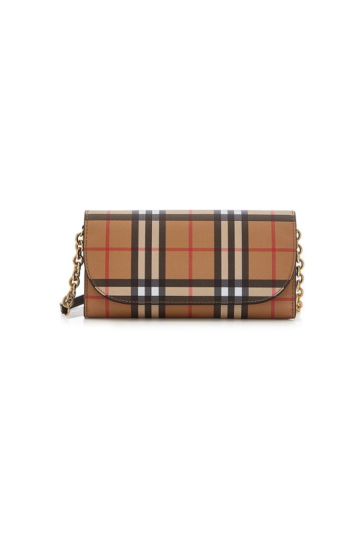 Burberry Burberry Henley Mini Shoulder Bag With Leather And Checked Fabric