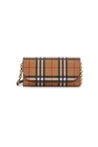 Burberry Burberry Henley Mini Shoulder Bag With Leather And Checked Fabric