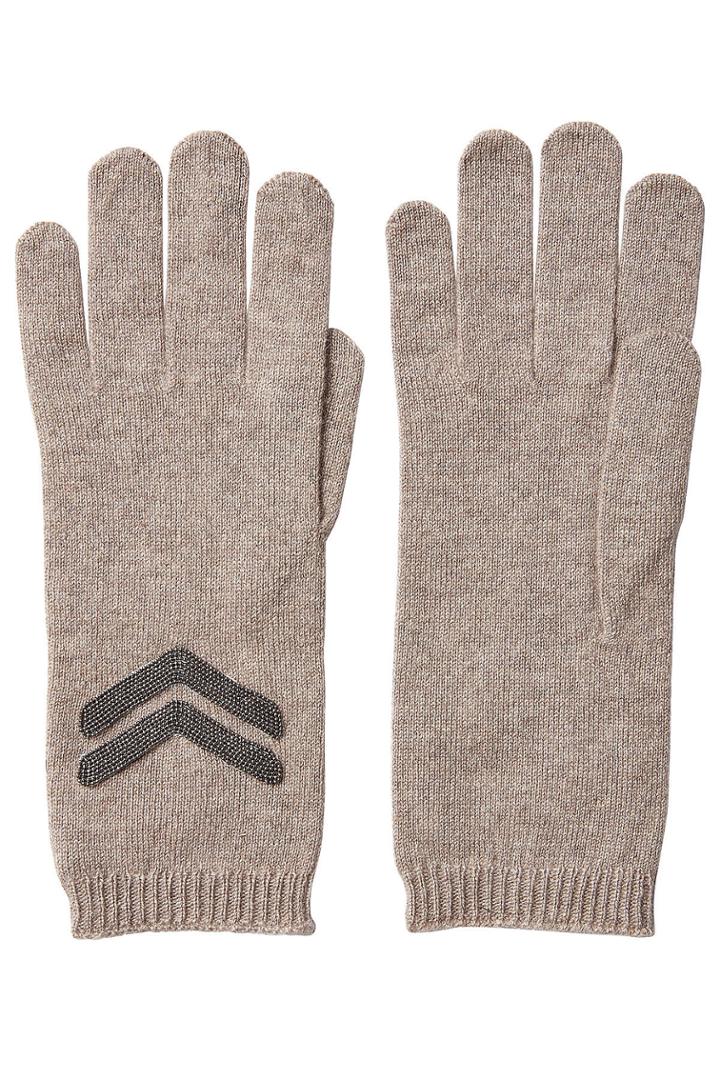 Brunello Cucinelli Brunello Cucinelli Cashmere Gloves With Embellishment