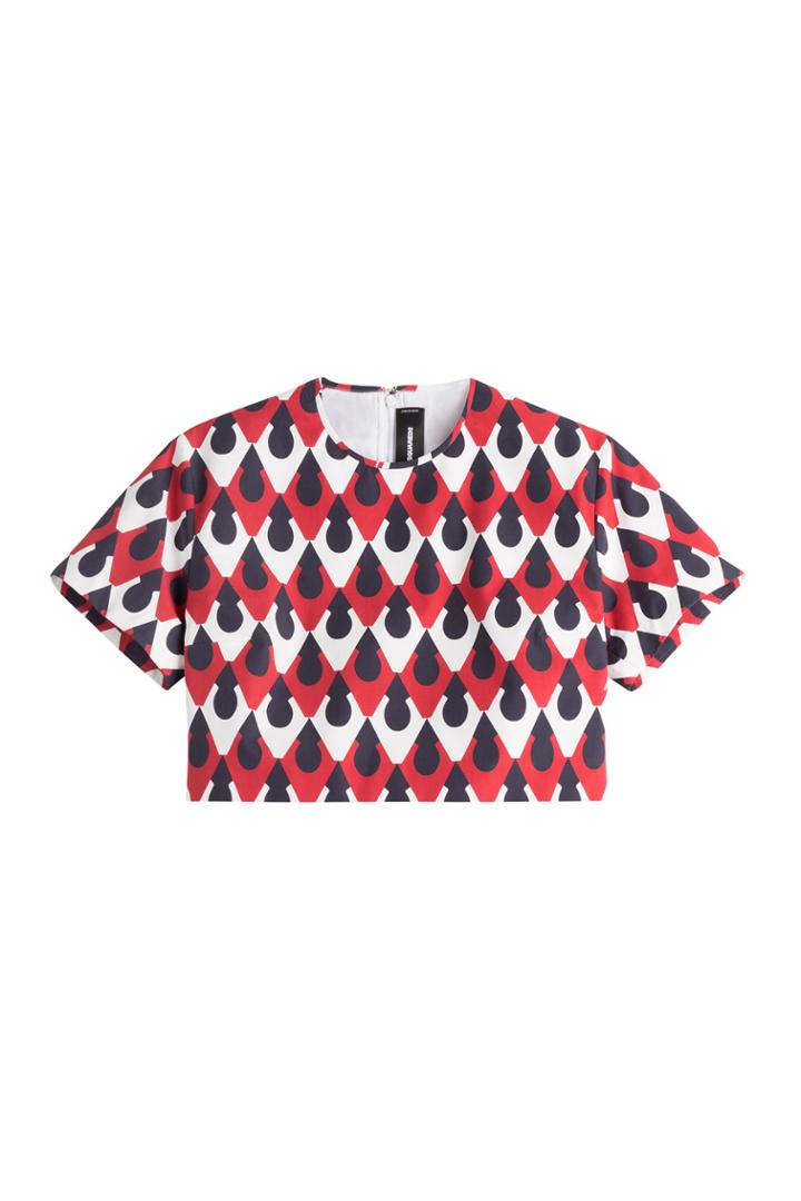 Dsquared2 Dsquared2 Printed Cropped Top - Multicolored
