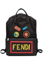 Fendi Fendi Backpack With Appliqué And Leather