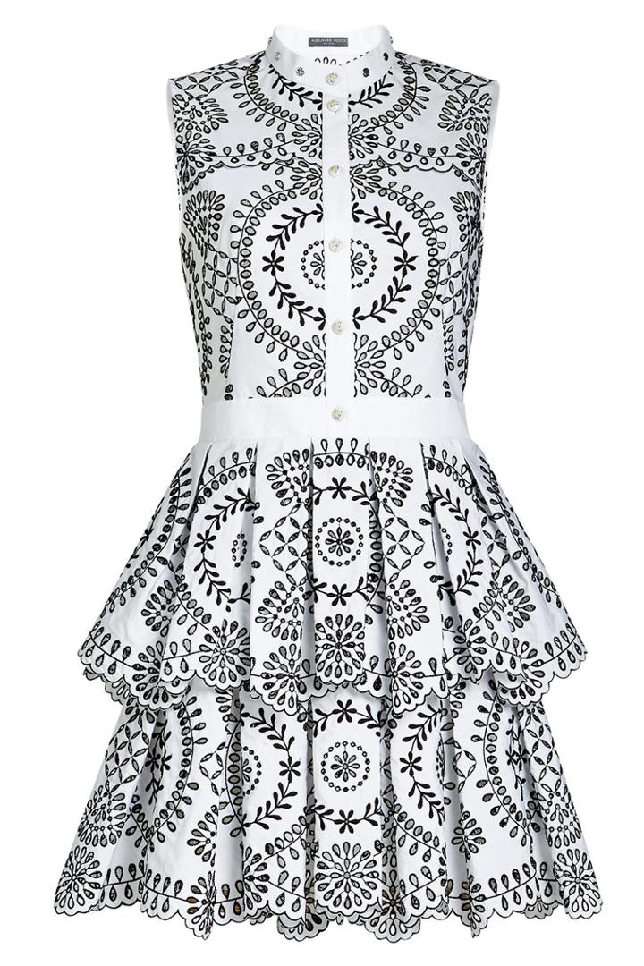 Alexander Mcqueen Alexander Mcqueen Cotton Broderie Anglaise Dress