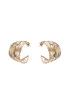 Gas Bijoux Gas Bijoux Creole Wave 24kt Gold-plated Earrings With Glass Beads