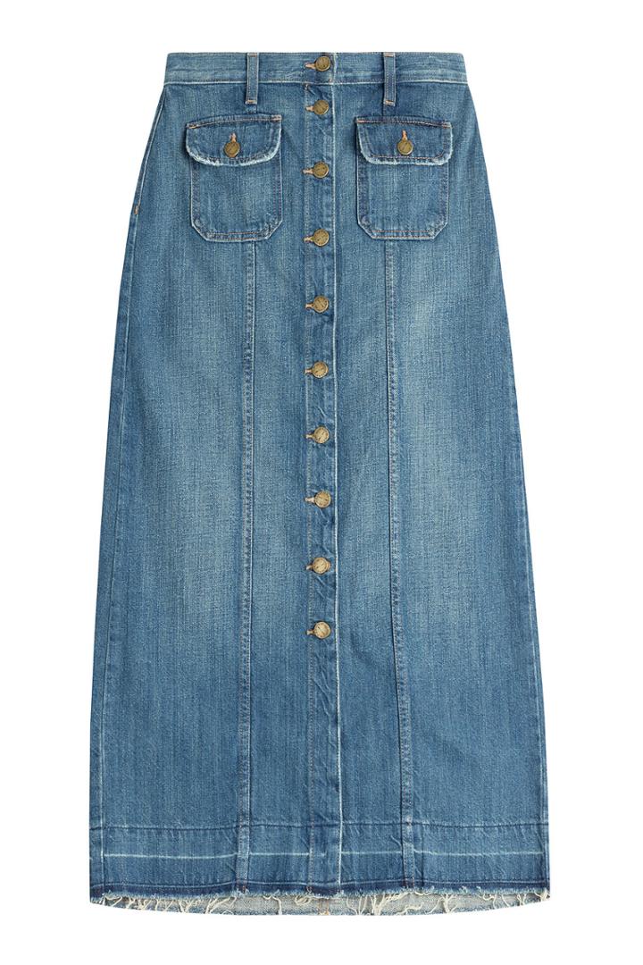 Current/elliott Current/elliott Denim Midi Skirt
